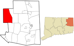 Windham County Connecticut incorporated and unincorporated areas Ashford highlighted